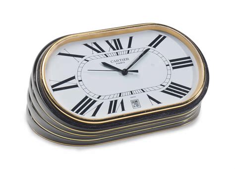 cartier table clock.